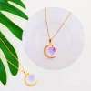 A titanium steel necklace of the same style as Douyin, with a touch of light luxury and a moon heart pendant. It features an ins style and an extremely ethereal design. (Single pendant without chain) Specification image